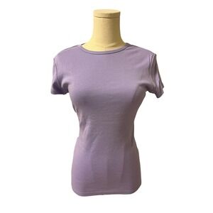 Vintage The Mesa Tee Lavender Purple Short Sleeve Crew Neck Basic Top Women's S